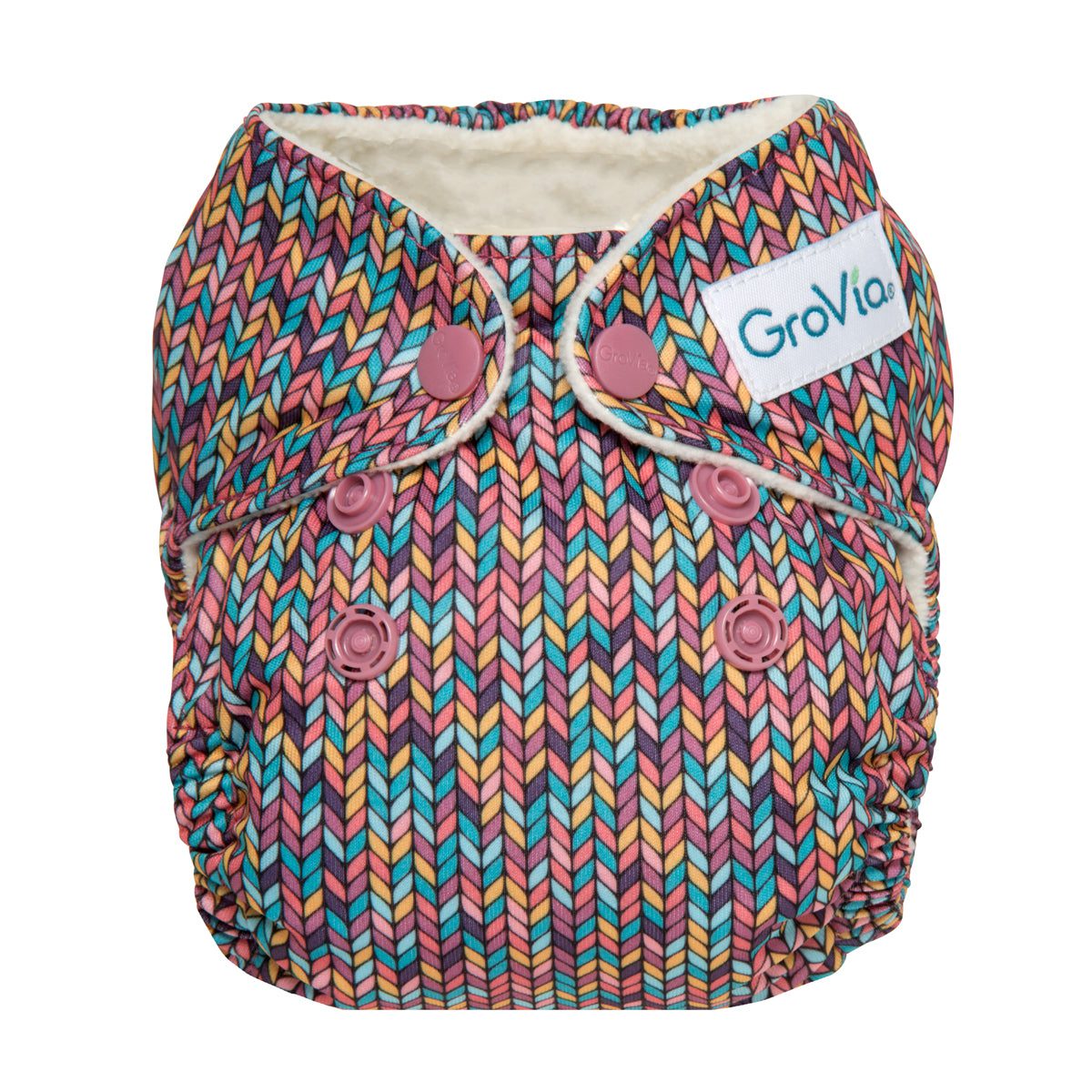 Newborn All In One Cloth Diapers - Fable Green Yarn | GroVia